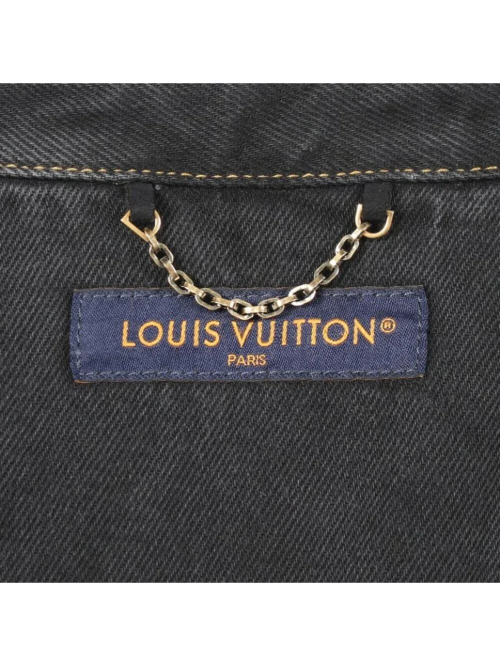 Louis Vuitton Denim Jacket Logo Embroidery Uq4 Cotton